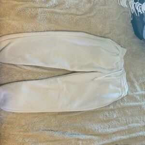 White sweatpants from love streak.